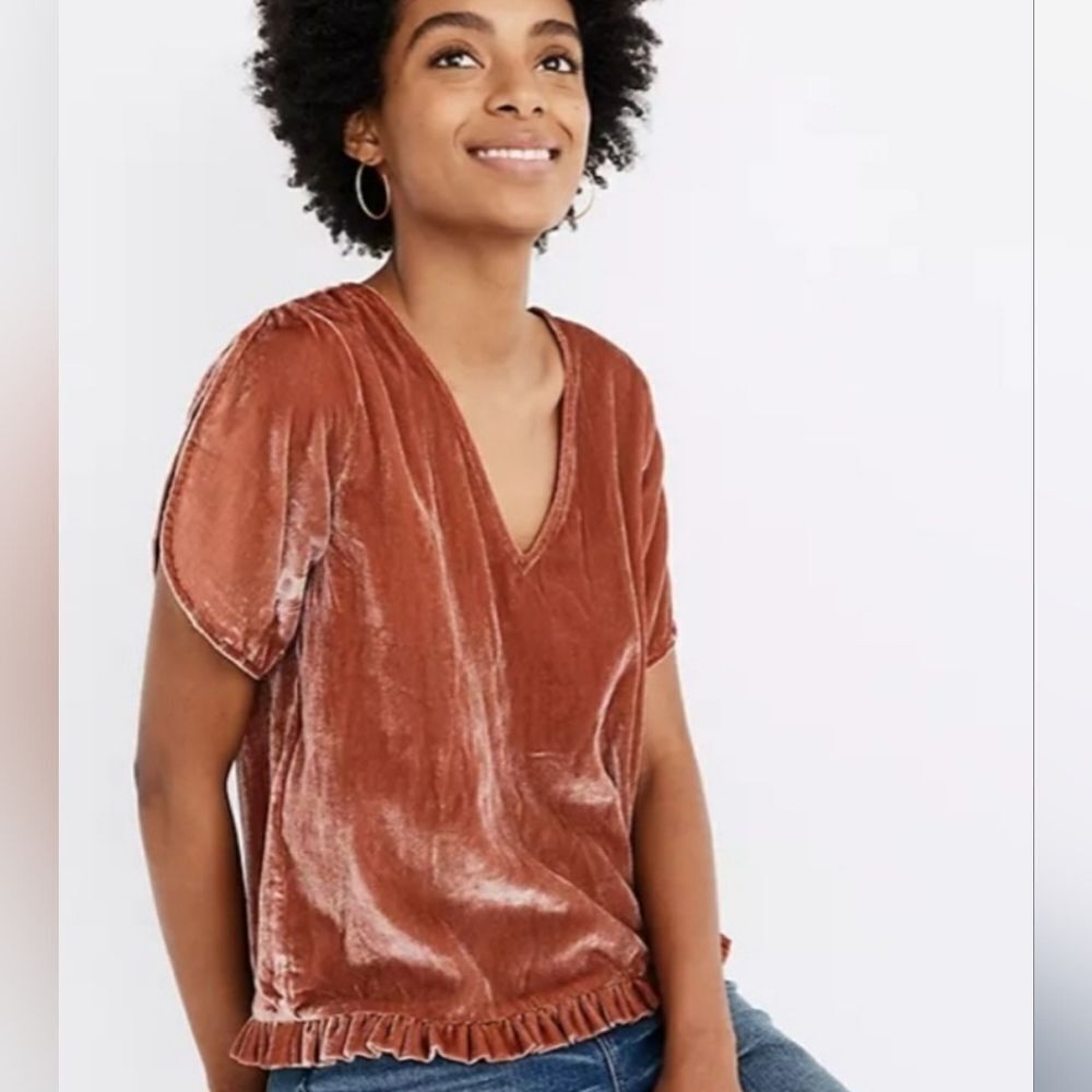 Madewell Tulip Sleeve Ruffle Top